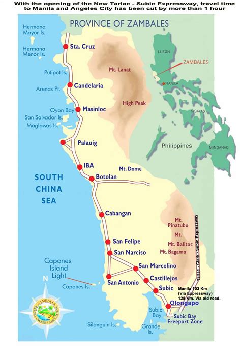 mapa ng zambales|Zambales Map .
